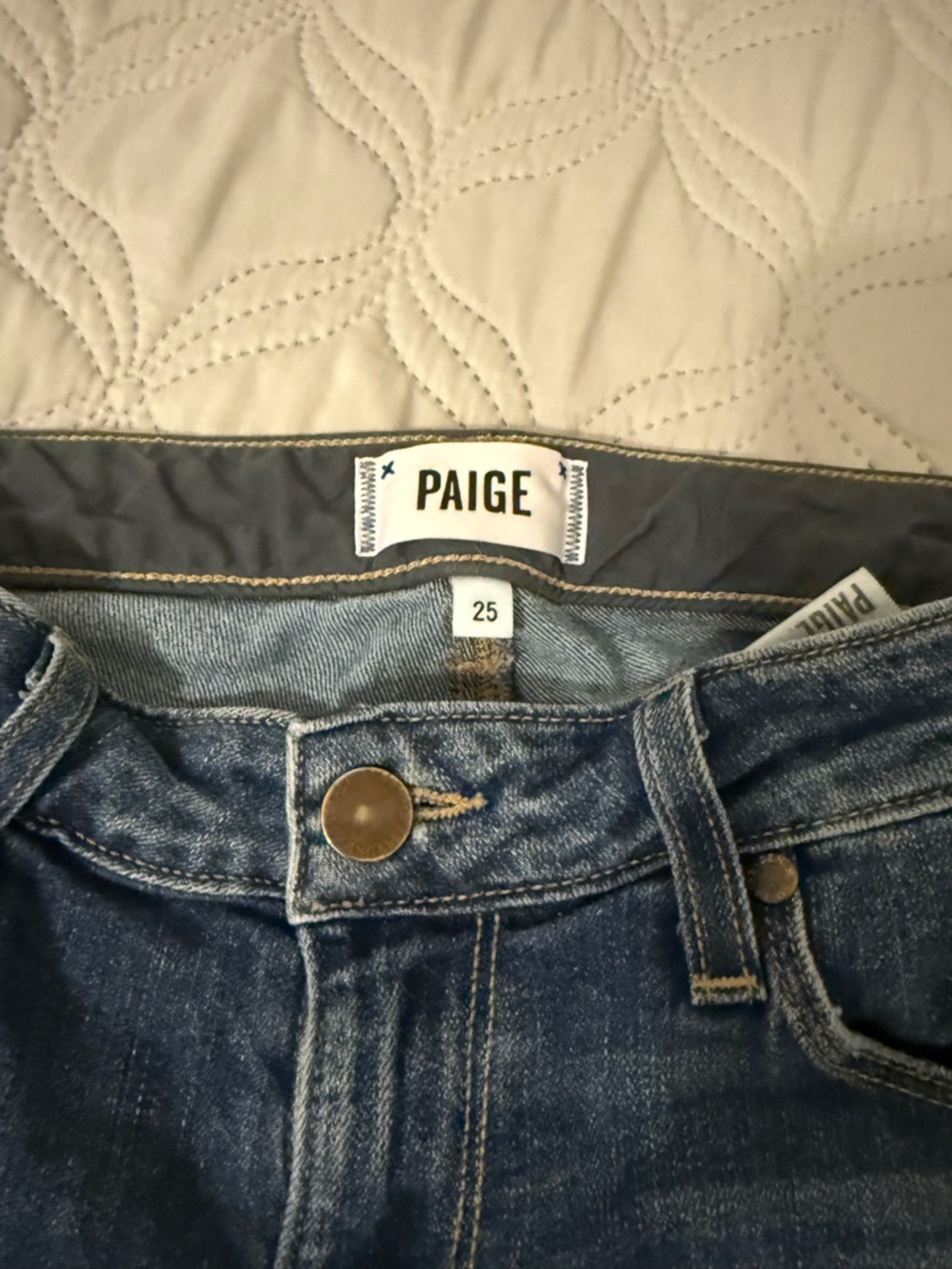 PAIGE Jimmy Jimmy Crop Jeans Size 25 Slim‎ Straight - Picture 3 of 4